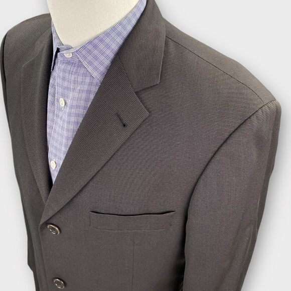$1107 Z Zegna Blazer Mens 42R Drop 8 Slim Fit Wool 3 Button Jacket Micro Striped - Picture 3 of 15